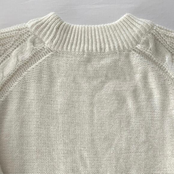 Free Assembly Cable Knit Sweater Womens Size 2XL Ivory Fisherman Chunky Soft - Picture 9 of 14